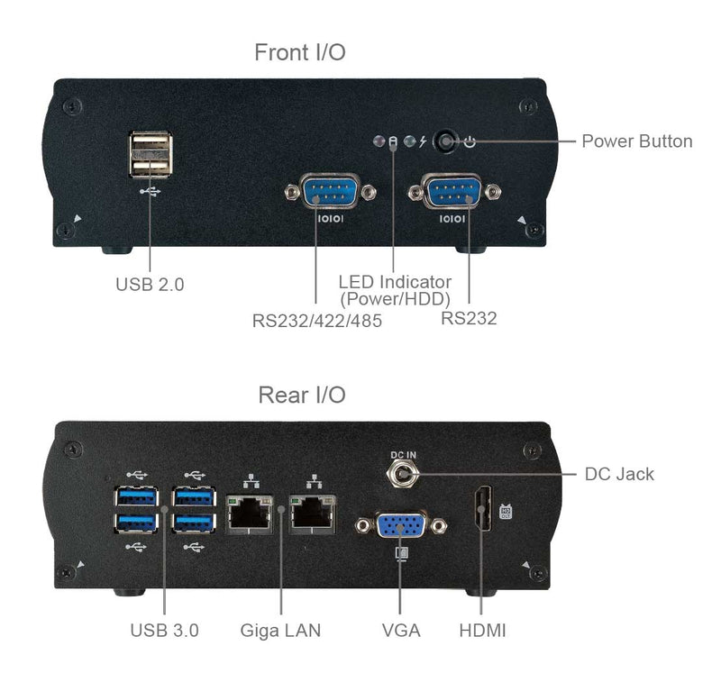 Fanless Embedded System with Intel® Apollo Lake-I/M Processor (up to 2.5GHz)